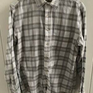 Faherty Organic Cotton Gray Plaid Men's Shirt